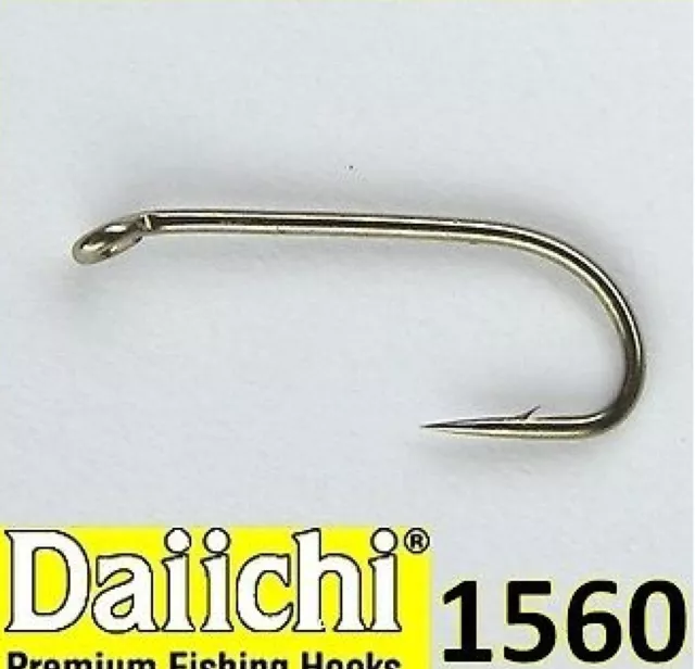 DAIICHI 1560 1xl Wet/Nymph Hook  100 CT BOX -- Fly Tying ( Alt. TMC 3761 )