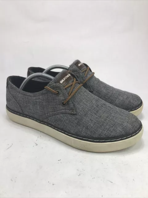 SKECHERS PALEN GADON Relaxed Fit Sneaker Oxford Shoes Grey Canvas 64925 Mens 8.5 29.95 PicClick