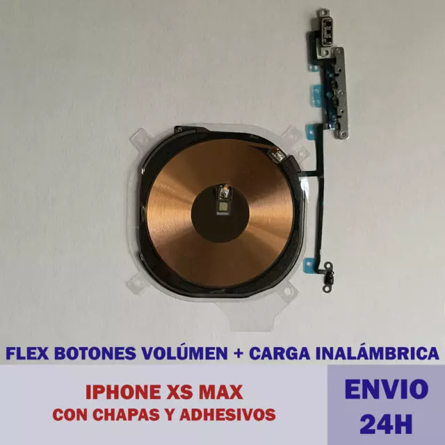 FLEX VOLUMEN IPHONE XS MAX + PLACA CARGA INALAMBRICA / NFC cable PREMIUM en 24h