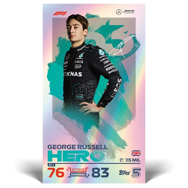 TOPPS F1 TURBO Attax 2024 - GEORGE RUSSELL Mercedes Giant XL