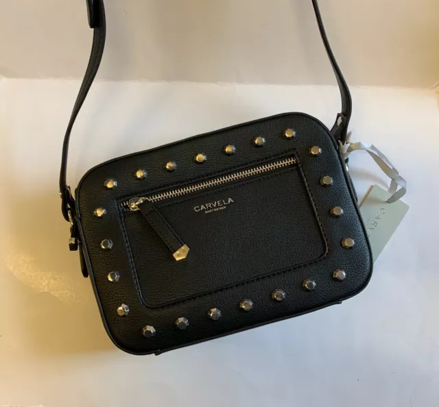 CARVELA MIA ROCK Stud Black Crossbody Bag BNWT 37.50 PicClick UK