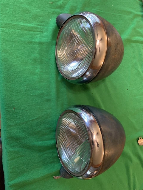1939 1940 Chevy  GMC Truck HEADLIGHT ASSEMBLIES Original GM pair