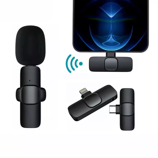  wireless Mini microfono portatile per registrazione audio video