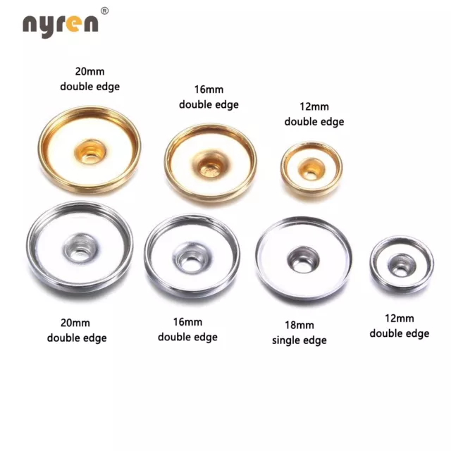 Multi Styles Snap Charms Snap Base Accessories For 12/18mm DIY Snap Jewelry