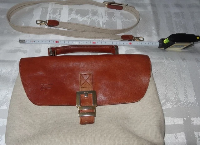 Sac à Main Bandoulière Vintage TEXIER En Cuir Marron - Fabriqué En France, Occasion Très Bon état