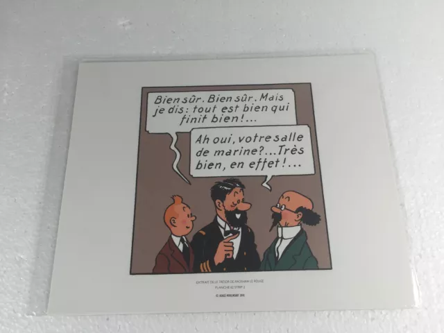 3 Planches Differentes Extrait Tintin Herge Moulinsart Neuf Sous Blister