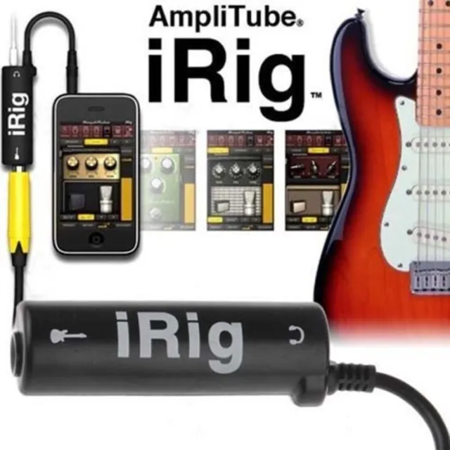 1x Guitar Interface IRig Converter Replacement Guitar for Phone New