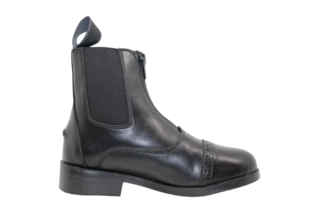 EQUISTAR Kids All Weather Zip Paddock Boots, Black,  Size Little Kid 1.0