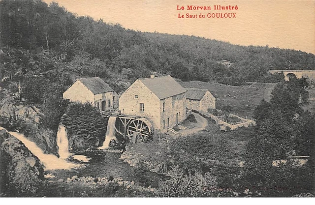 58 .n° 109974. gouloux . le saut du village .vue d ensemble .