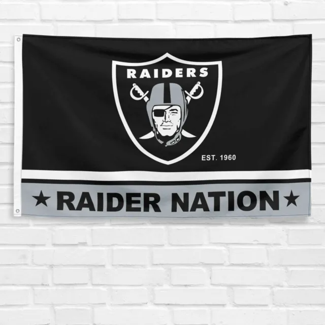 For Raider Nation 3x5 ft Flag Las Vegas Oakland Raiders NFL Football Banner