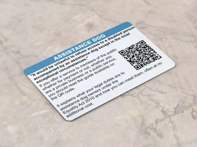 Assistenzhund / Servicehund / UK Law Card mit QR & Schlüsselband - schnell UK kostenloser Versand 3