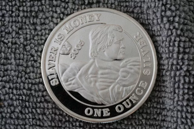 (A) Arnold Schwarzenegger 1 oz Silver Commemorative Medal/Coin EXTREMELY RARE