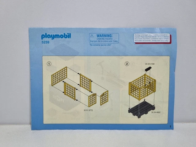 5259 Instructions PLAYMOBIL 5259 MANUEL d'instructions de montage guide livre schéma plat ...