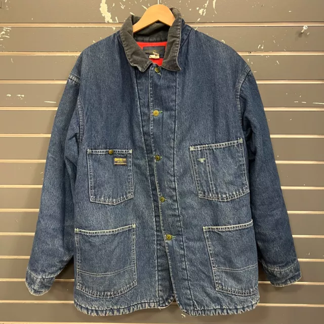 Vtg Osh Kosh B'Gosh Denim Jean Jacket Button Up Blue Mens Sz 46