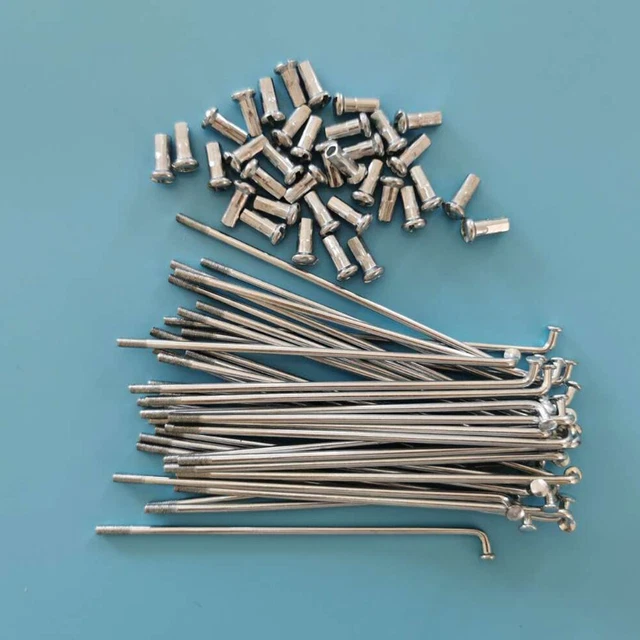 Rayons De Vélo Uxcell 12G Acier Carbone 125mm - Lot De Rechange - Neuf