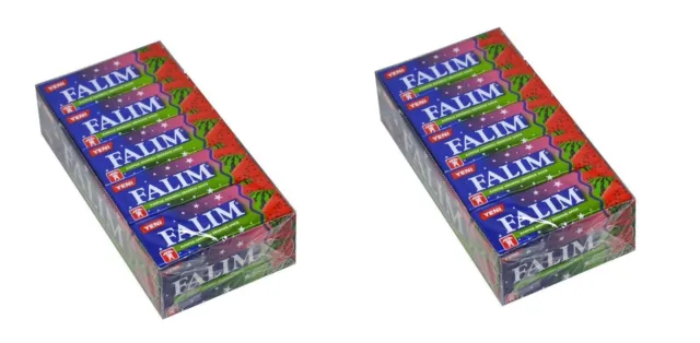  Falim Sugarless Plain Gum Watermelon Flavored, (20