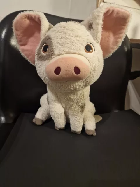 Disney Store Moana Pua Pig Plush Soft Toy Teddy 13” Sitting Genuine Official