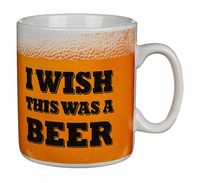 XL Bier-Tasse Jumbo Taza de Café Aprox. 750ML Jarra - I Wish Esto Algo Cerveza