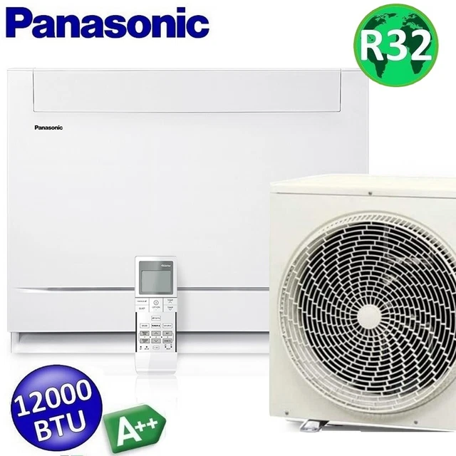 Climatiseur Monobloc Panasonic 12000 BTU A++ Avec Télécommande, Blanc