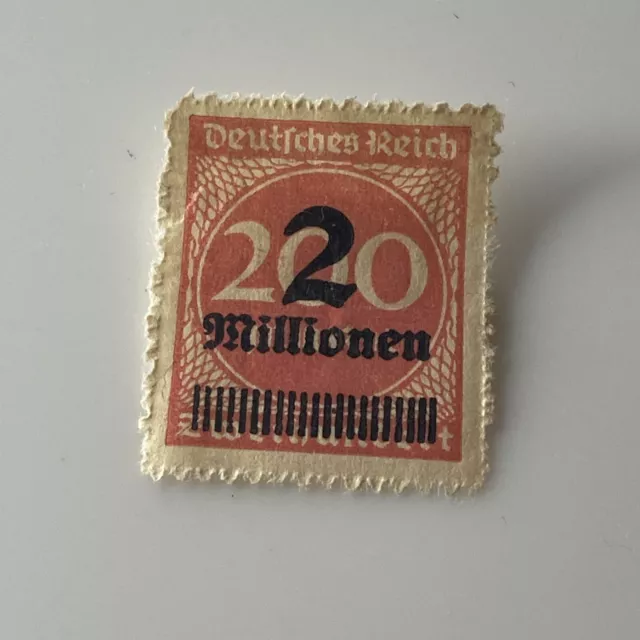 Rare 1920's German Deutsches Reich stamp 2 Millionen