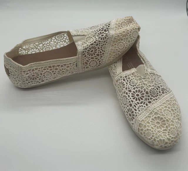Toms women's 10007858 natural on sale moroccan crochet alpargata flat
