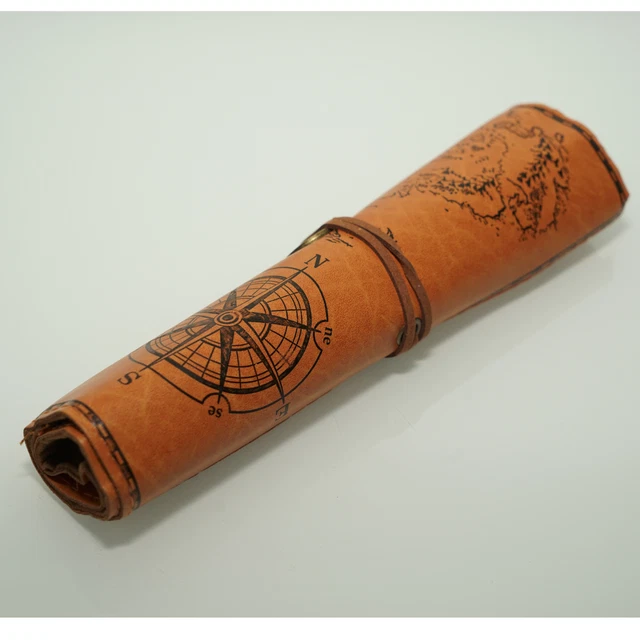 DONGKER Vintage Leder-Stifttasche – Elegantes Etui Mit Relief-Details Für Füllfederhalter & Kugelschreiber (Braun, 17x4,5 Cm)