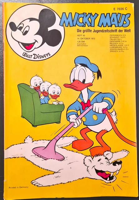 Micky Maus Comic Heft Nr.42 mit SB+GS+Beilage 1972 Z 2 (265