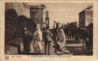 CPA ak casablanca a corner of the square in France maroc (669625)