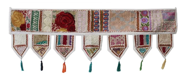 Patchwork Toran Finestra Decorativa Valances Porta Da Parete Appesa Decorazione Casa 1 Metro