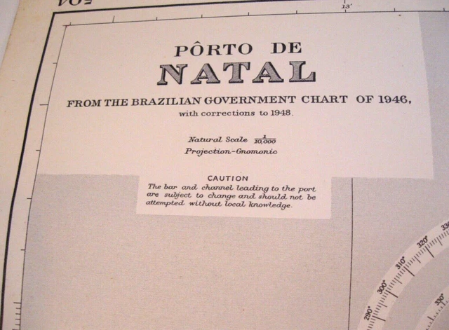 Navigational Chart / Map  # 504 - Approaches To Porto De Natal - Brazil