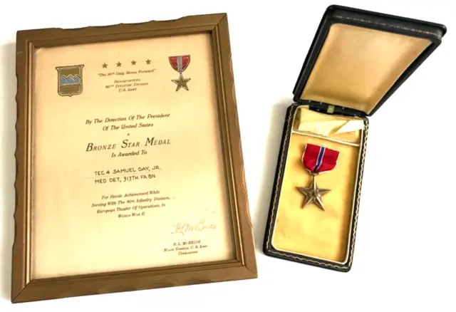 WWII Bronze Star Medal with Citation Combat Medic 80th Infantry Div