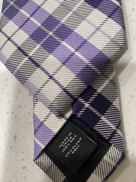 Express Men`s Multi Stripe plaid Narrow %100 silk Tie New $49 Wedding buissness 3