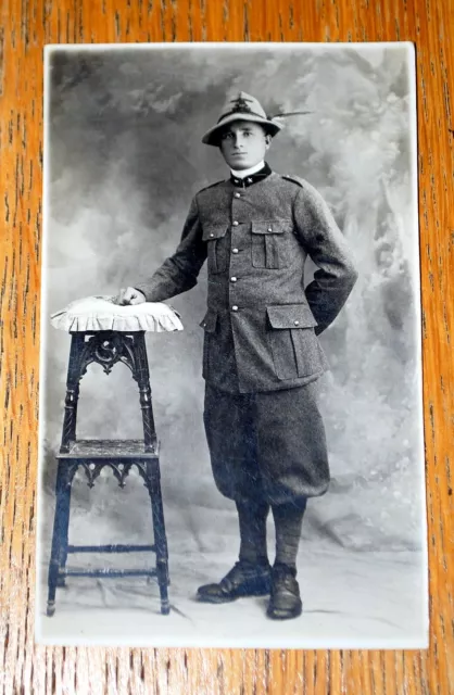 Foto ritratto militare  -Artigliere da Montagna - Posa di studio - WW1