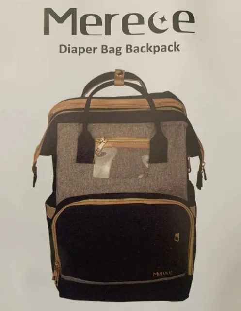 Merece Diaper Bag - Multi-Functional- Unisex Baby Back Pack - New
