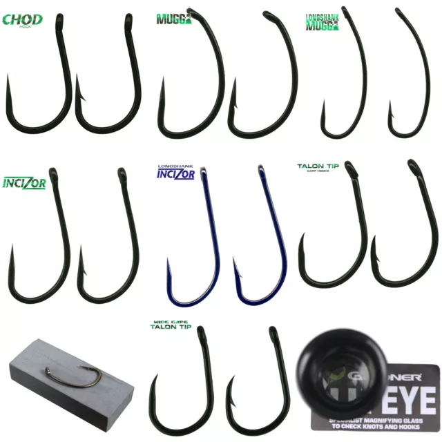 Gardner Tackle Carp Fishing Hooks - Full Range - Dark / Covert & Black Nickel