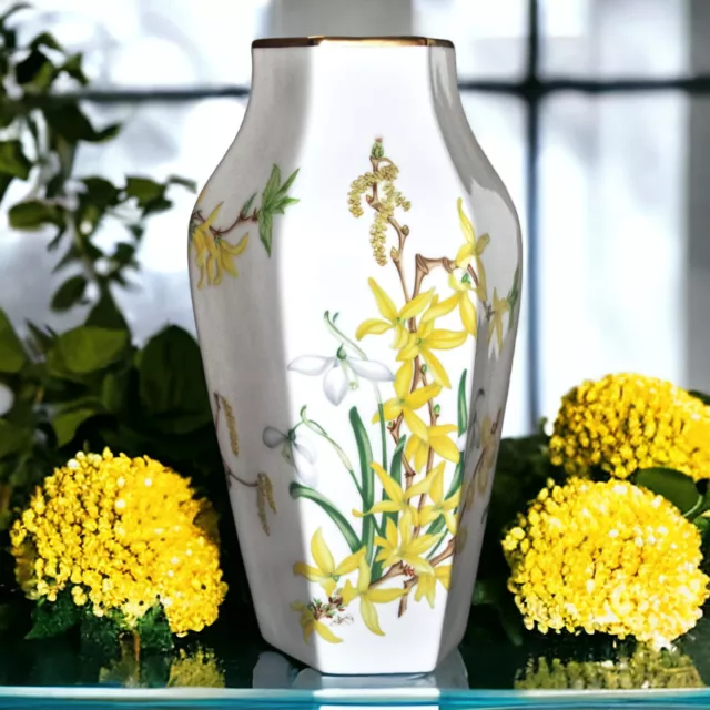 Vase, Porzellan, The Springtime Vase, Franklin Porcelain, 22 Karat Gold, 1979