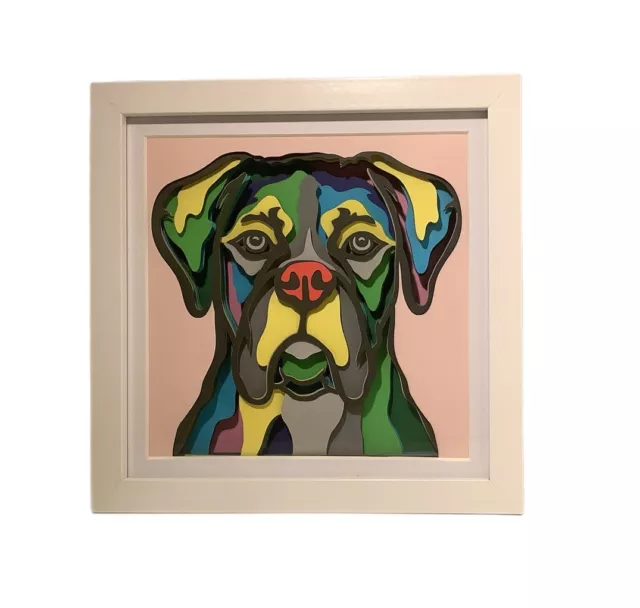 3d Layered Boxer, Pop Art Dog Picture