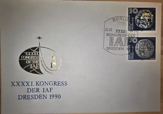 Ersttagsbrief, FDC 2, Kongress der IAF in Dresden, Mi. Nr. 3361, 3362, SST