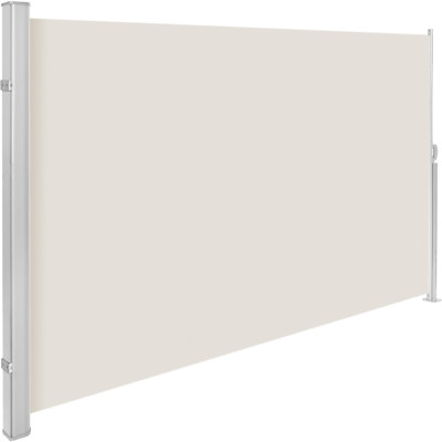 TecTake Store latéral double brise-vue abri soleil aluminium auvent rétractable noir 