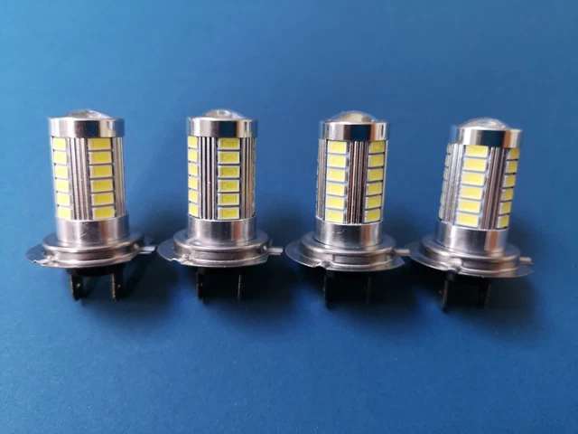 Ampoules LED H7 Pour Phare Peugeot 306 (1999-2001) - Lot De 4, 33 SMD, 12V, Marque WCM