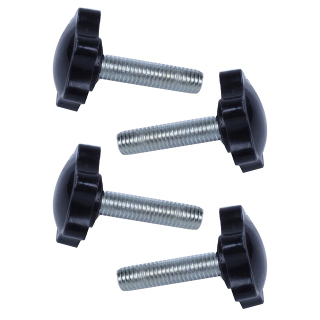 4 Pcs M8 x 30mm Male Thread 32mm Star Head Clamping Knob Black R8J9