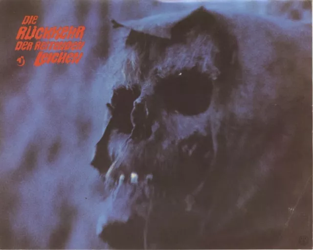 Return of the Evil Dead Original German Lobby Card Riding Corpses 1973 Skull