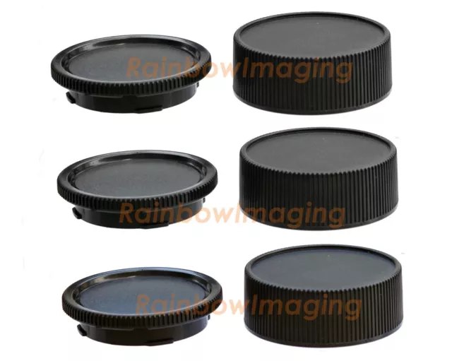 (3 Pcs) Lens Rear Cap Body Cover Leica M Mount M8 M9 M10 Ricoh GXR A12 US Ship