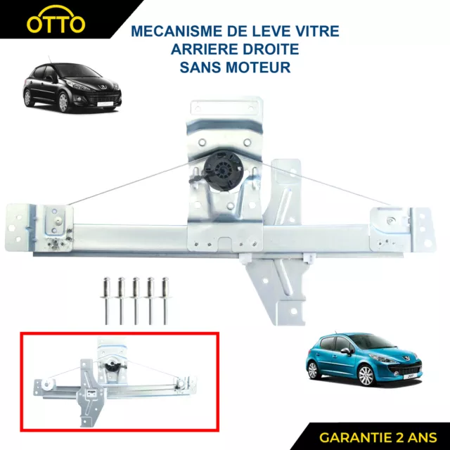 Leve Vitre Electrique Arriere Gauche pour Peugeot 207 (Sauf SW) 9223A4  9223G0