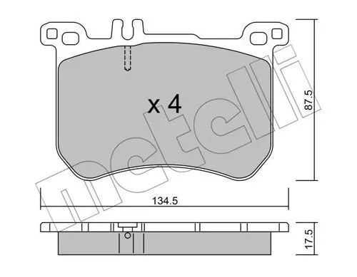 Metelli (22-1021-0) pastiglie freno, pastiglie freno per Mercedes