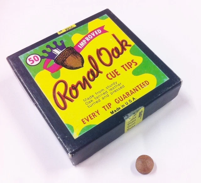 ONE ROYAL OAK USA Pool Snooker Billiard Cue Tip Glue on type (1 x 9mm