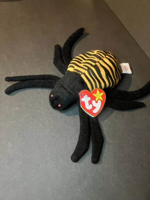 Rare Retired 1996 Ty Beanie Baby Spinner With Pvc Pellets/Errors.