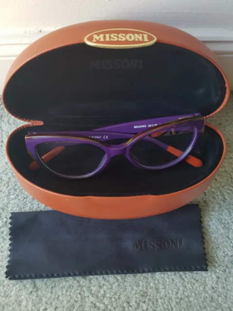 MISSONI Purple Glasses Frames only DISPLAY