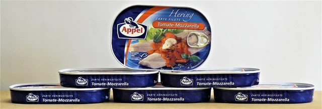 9 x APPEL FEINKOST Zarte Heringsfilets Tomate Mozzarella - 9 Fischdosen a 200g 3