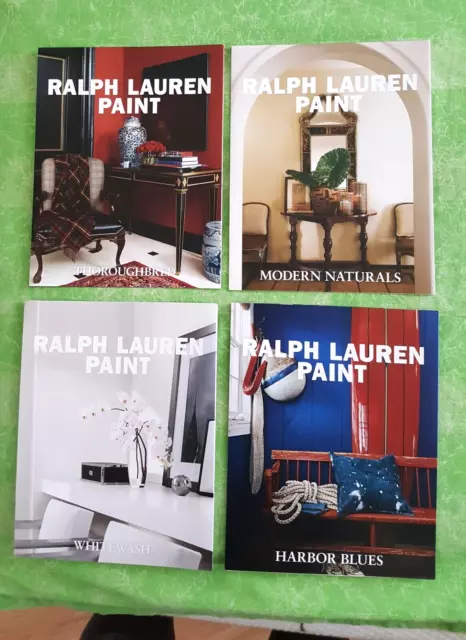 Ralph Lauren Paint Color Samples Advertising Brochure Pamphlets Lot of 4